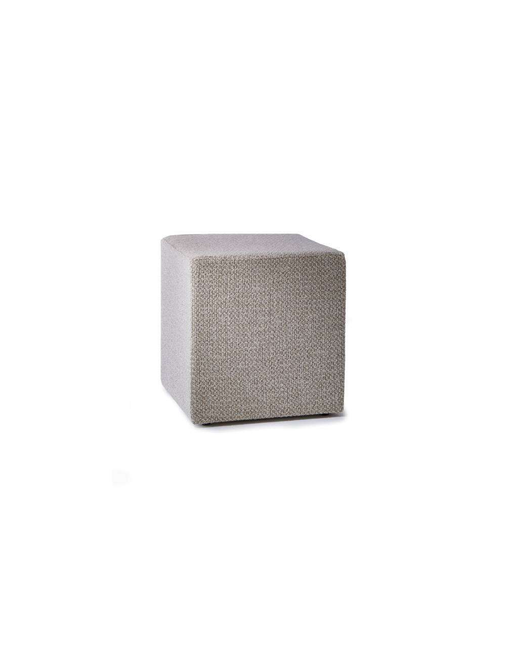 Pouf di design Zoe Julia Italia rivestito in tessuto con forme essenziali