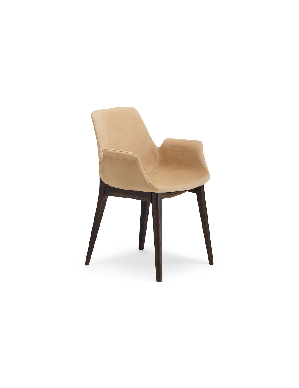 Poltroncina in pelle Isabel con braccioli con seduta personalizzabile Julia Italia